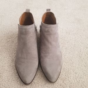 Franco Sarto Laslo Leather Ankle Boots Bootie Gray size 6